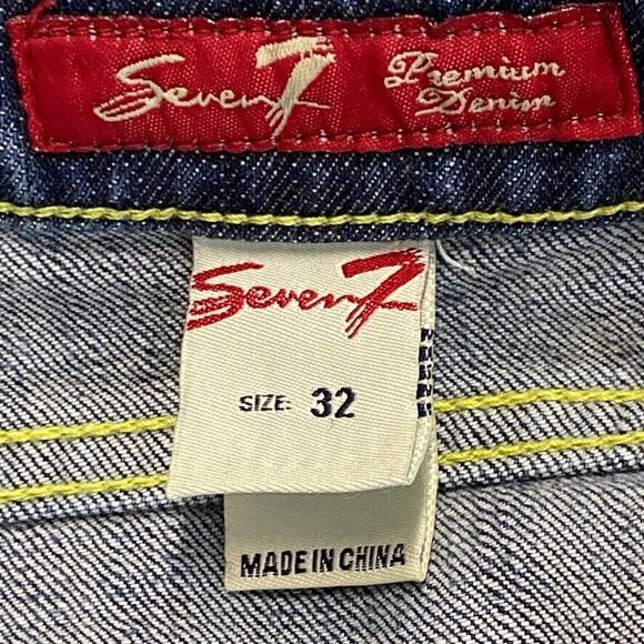 Seven7 Premium Denim Jeans Womens 32 Blue Mid Rise Bootcut Bling Medium Wash - Picture 2 of 12